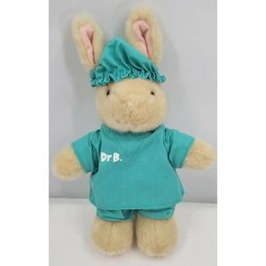 Bunny Rabbit Plush DR B Scrubs Doctor Surgeon 11" Teleflora Gift LA CA Toy